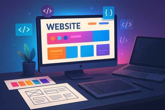 MAKE ME A PHOTO THAR REPRESENTS WEB DESIGNING AND THE SIZE SHOULD BE LENGHT 2.5 INCH AND WIDTH 2 INCH