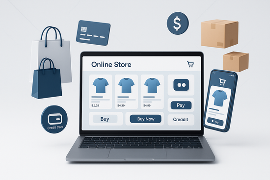 make me a photo that represents e-commerce